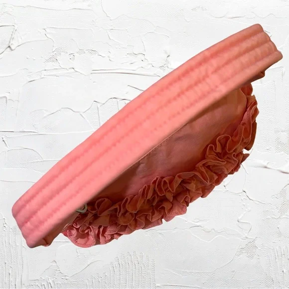 EUC. MOLLY GODDARD X BAGGU RUFFLE PINK SHOULDER BAG. SOLD OUT.ATTACHED KEY STRAP - Picture 9 of 16